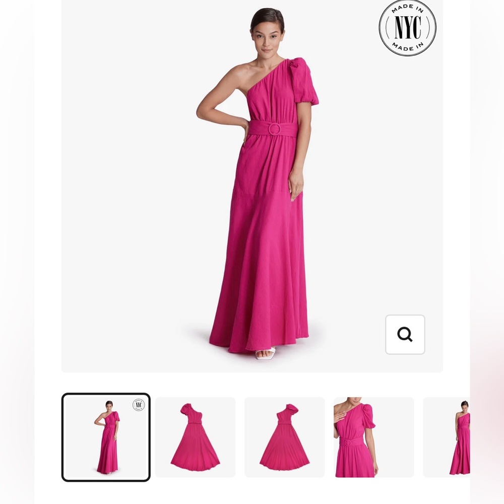 One shoulder belted dress